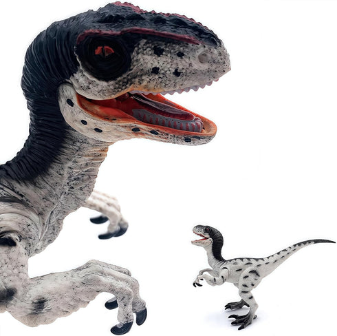 Gemini&Genius Velociraptor Dinosaur Toy for Kids, Realistic Raptor Action Figure with Movable Jaw and Hands