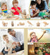 Puzzled 3D Puzzle Snowflake Ornaments - Wood Craft Construction Model Kit, Fun & Educational DIY Wooden Toy