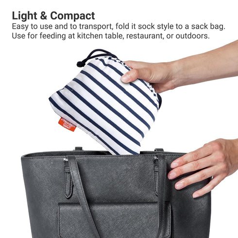 BabyToLove Pocket Seat | Compact Portable High Chair for Travel, Dining & More | Secure & Washable Toddler Seat