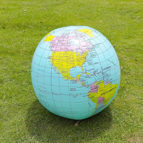 Keesoon 36 Inch Giant Geographic Globe - Inflatable PVC Educational World Map Globe, Diameter 90cm
