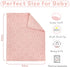 Fleece Baby Blanket Heart Checkered - Ultra Soft Cozy Blankets for Girls Boys, Fluffy Infant Toddler Receiving Blankets
