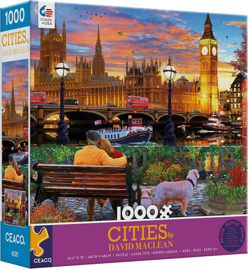 Ceaco - David Maclean - Cities - On The Thames in London - 1000 Piece Jigsaw Puzzle