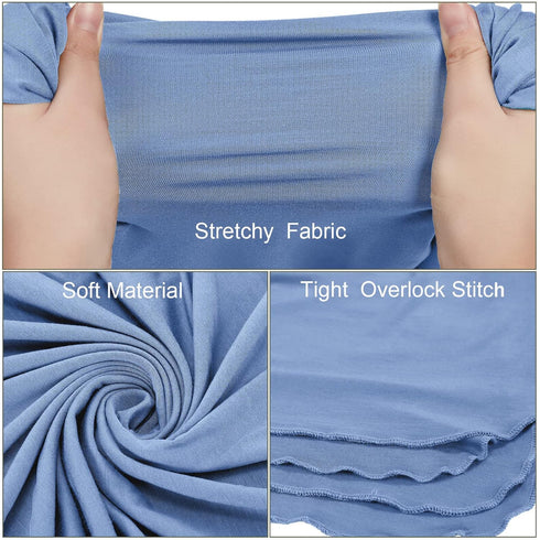 2 Set 47" 47" JaGely Pcs Stretchy Baby Swaddle Blankets Extra Soft x Baby Newborn Swaddle Blanket and Hat(Blue, Army