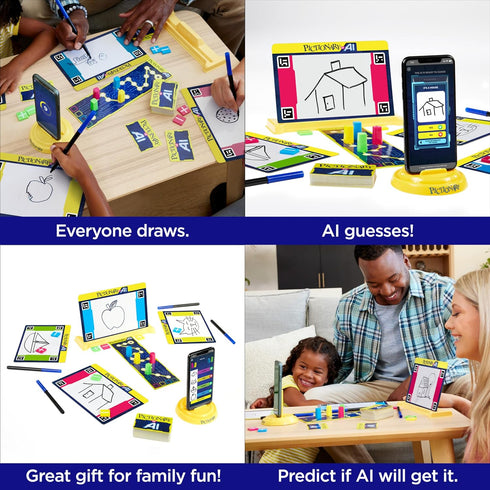 Mattel Games Pictionary Vs. AI - Family Game for Kids & Adults, Game Night for 2-4 Players