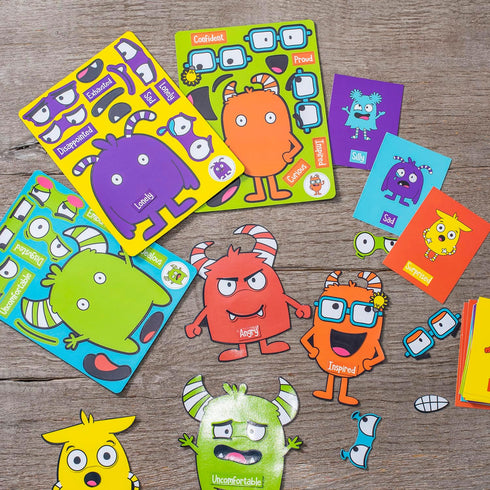 Open The Joy's Magnetic Emotions Playset, Learn and Express Feelings with Magnetic Characters, Ages 4+