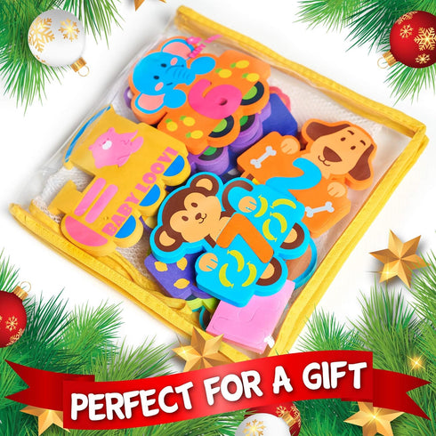 100% Non-Toxic Bathtub Numbers - Set of 27 pcs Fun Bath Foam Toys for Kids Girls Boys - Educational Puzzles
