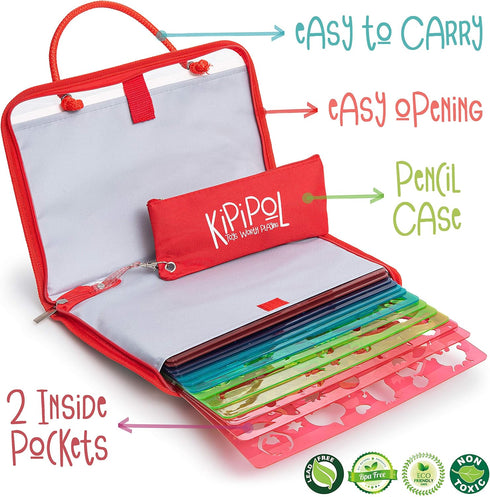 63 4-8 8-12 Set- 15 260+ Kipipol Pcs Drawing Stencils for Kids Ages - and Up - Arts and Crafts for Girls and Boys