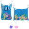 2 x Mesh Bath Toy Organizer + 6 Ultra Strong Hooks, Perfect Bathtub Toy Holder & Bathroom Caddy for Kids & Toddlers