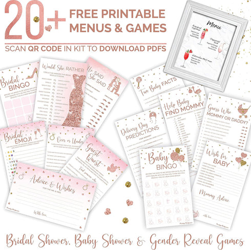 PRESTIGE Mimosa Bar Kit, Bridal Shower Decorations, Rose Gold Bachelorette Party Decor, Brunch & Bubbly Sign