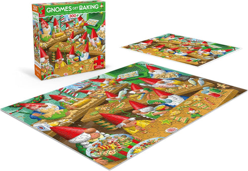 Ceaco - 300 Piece Jigsaw Puzzle - Holiday - Gnomes Get Baking
