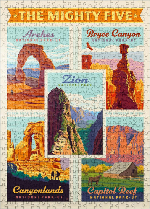 MyPuzzle The Mighty Five: Utah National Parks - Premium 500 Piece Jigsaw Puzzle for Adults