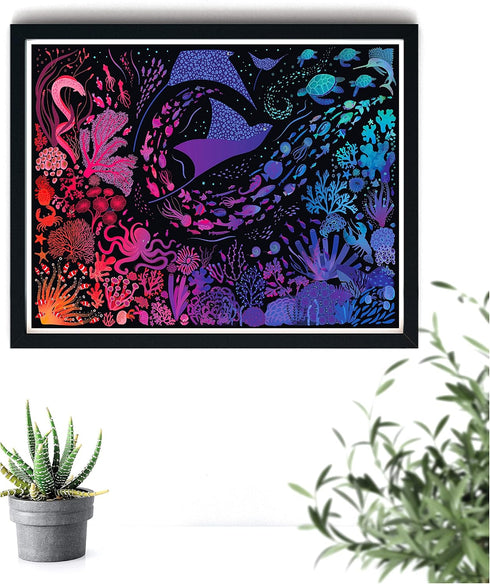 1000 1000 1000 28x20 inches Elena Essex Puzzles for Adults Pieces - Night Reef | Piece Puzzle for Adults | Jigsaw