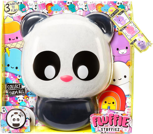 Fluffie Stuffiez Panda Large Collectible Feature Plush 11" - Surprise Reveal Unboxing with ASMR Fidget