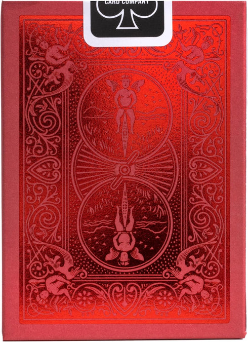 Bicycle Metalluxe Red Playing Cards - Premium Metal Foil Finish, Poker Size