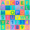 ProSource Kids Puzzle Alphabet, Numbers, 36 Tiles and Edges Play Mat, 12"