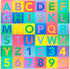ProSource Kids Puzzle Alphabet, Numbers, 36 Tiles and Edges Play Mat, 12"