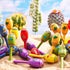 JOYIN 24 Mini Wooden Fiesta Maracas, 6 Designs Noisemaker for Mexican Fiesta, Birthday Parties, Luau Party Favors