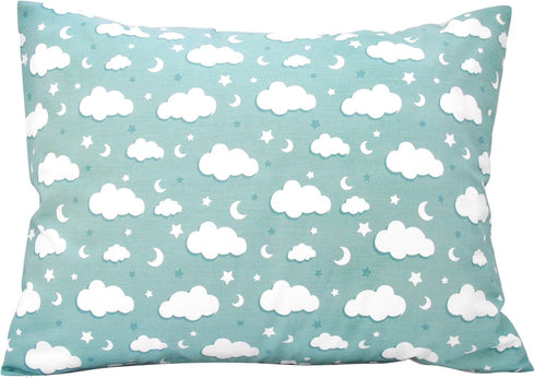 Toddler Pillowcase 13x18 - Moon Child Cotton Pillow Case, Gray Star Travel Pillow Case Cover