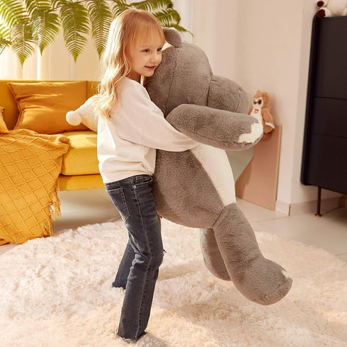 IKASA Giant Hippo Stuffed Animal - 30" Jumbo Plush Toy for Kids, Boys & Girls (Gray)