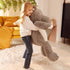 IKASA Giant Hippo Stuffed Animal - 30" Jumbo Plush Toy for Kids, Boys & Girls (Gray)