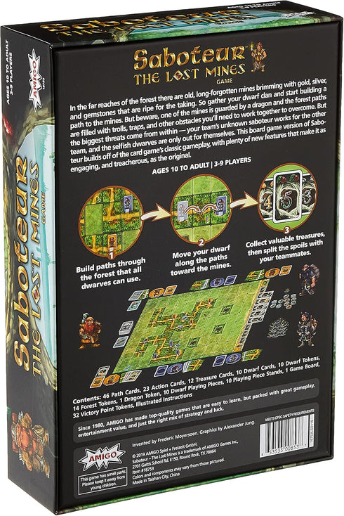 AMIGO Games Saboteur: The Lost Mines - Thrilling Clan-Based Strategy Board Game for 3-9 Players, Ages 10+