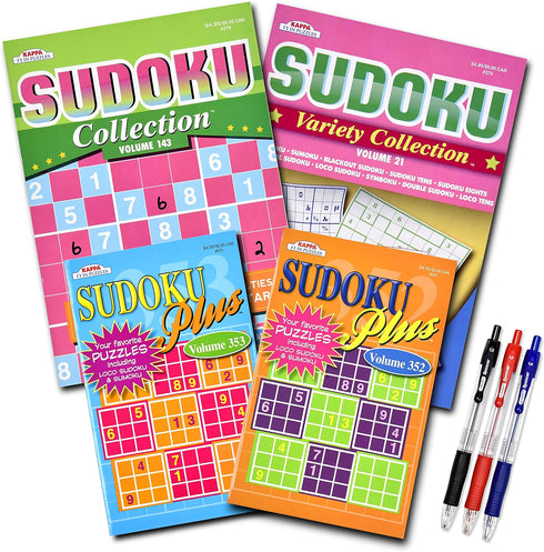 17-Pack Sudoku Puzzles for Adults, Large WordSearch Puzzle for Seniors, Brain Stimulation Activity Books (Variety Pack