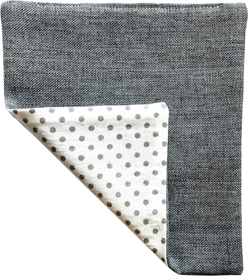Dollhouse Bedding 5 Piece Set with Comforter & Pillows, Realistic Bedroom Accessories for 6 inch Dolls, Gray and White