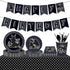 CC HOME 1 Pack Black Dragon Plastic Tablecloth 54 x 87 Inch for Buffet, Birthday Party, or Kitchen Use