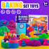 Asoxt 43pcs 4lb 17 3-8 Sensory Bin for Boy Girl Kid Toy - Play Sand Art Kit with Sandbox, Color Sand, Molds, Sensory
