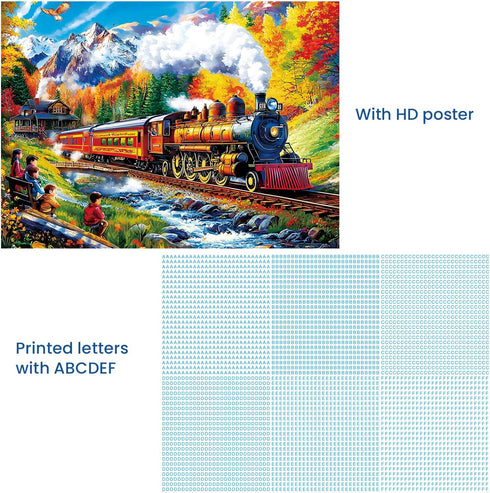 najiaxiaowu 500 500 Friends,20.5 15 Piece Puzzle for Adults,Mountain Train Puzzles for Adults Elderly,Recycled
