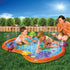 58 3D Summer BANZAI Splash Pad Toddler Water Play Mat, in Outdoor Kids Sprinkler Mat with Sea Characters, Baby Splash
