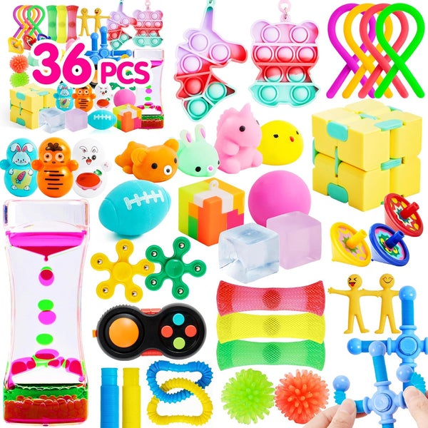 JOYIN 36 Pcs Party Favors for Kids, Fidget Toys Pack, Sensory Toy,Easter