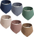 GUNTAIL Magnetic Bandana Drool Bibs 6-pack - Magnetic Closure Baby Bibs -