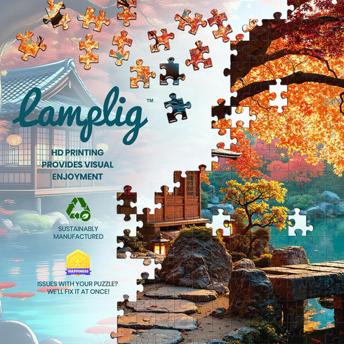 1000 1000 1000 1:1 Puzzles for Adults Pieces, Japanese Fall Kyoto Landscape, Lake Nature Piece Puzzle for Adults