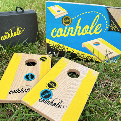 Hasbro Tabletop Game Coin Bouncing Party Game | Desktop Cornhole Game Set for Indoor Outdoor Fun for Kids and Adults