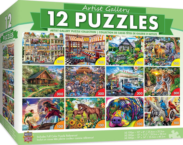 MasterPieces 12 Pack Jigsaw Puzzles for Adults, Family, Or Kids - Artist