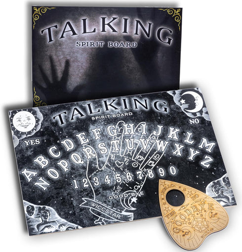 Black Spirit Board Game for Ghost Hunting | Includes Planchette and Instruction