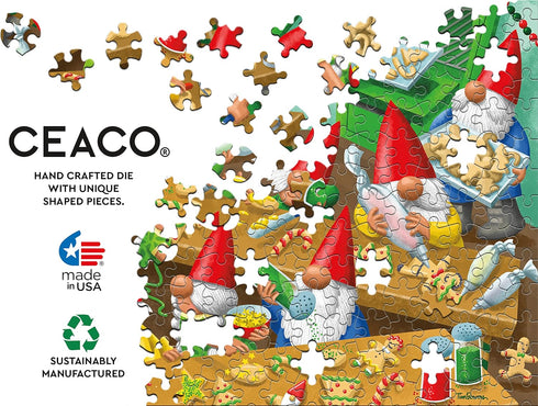 Ceaco - 300 Piece Jigsaw Puzzle - Holiday - Gnomes Get Baking