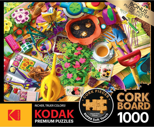 RoseArt Kodak Premium Cork - Inside The Gardener's Shed - 1000 Piece Jigsaw Puzzle for Adults