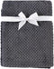 Hudson Baby Unisex Plush Waffle Blanket, Charcoal, One Size