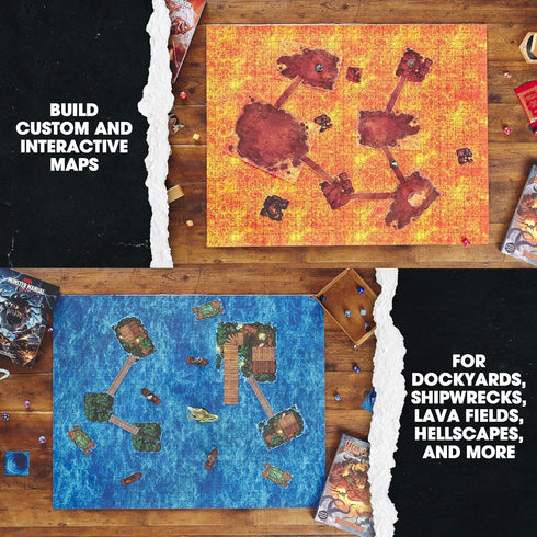 Dungeon Craft Hell & Highwater Board Game: Loose Leaf in Custom Box, Water Resistant, Dry Erase by 1985 Games