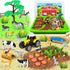 Bloolilies Sensory Bin, 59 Pcs Farm Sensory Sand Box Kits with Sandbox