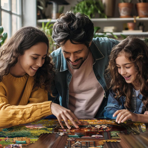 1000 24"x30" White Mountain Piece Jigsaw Puzzle Scenic Fall Coffee Puzzles with Large Pieces, Gifts for Adults