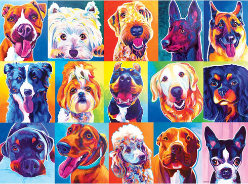 RoseArt - Puzzle Collector - Happy Dawgs, 1000 Piece Jigsaw Puzzle
