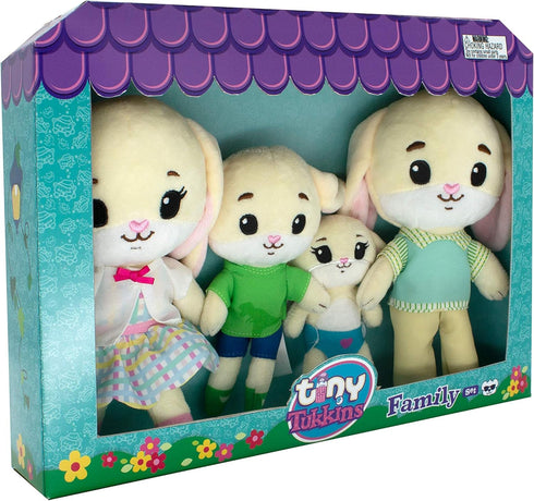 Bunny Family 4 Piece Pack - Super Soft Little Plush Characters, Perfect for Little Hands - Kid-Friendly Materials