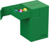 Ultimate Guard Flip 'n' Tray 100+ Deck Case for 100 Double-Sleeved TCG Cards + Dice Tray, Green