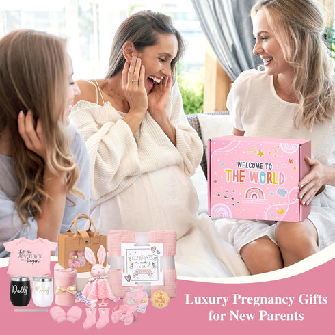 Oazoxro Set New Mom Gifts for Women, Pregnancy Gift for New Parents Gender Reveal Gifts with Mom and Dad Tumbler