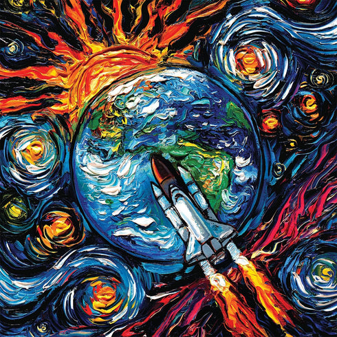 Buffalo Games - Aja Trier - Galactic Journey - 300 Piece Jigsaw Puzzle for Families, Finished Size 21.25 x 15.00