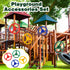 Steering Wheel Playset - Plastic Swingset Steering Wheel for Kids Outdoor Garden Playground Accessories (Red, Blue,