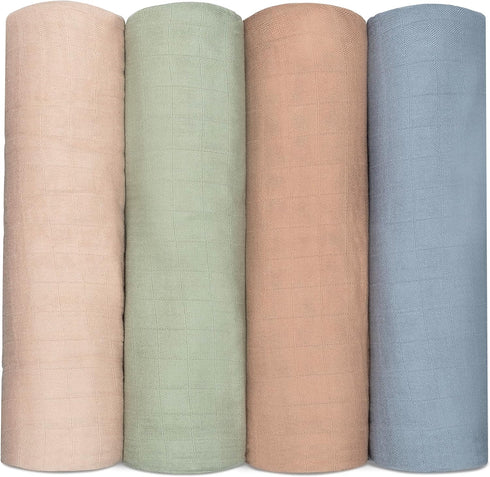 Set Comfy Cubs Cotton Waffle Blanket & Muslin Swaddle for Babies